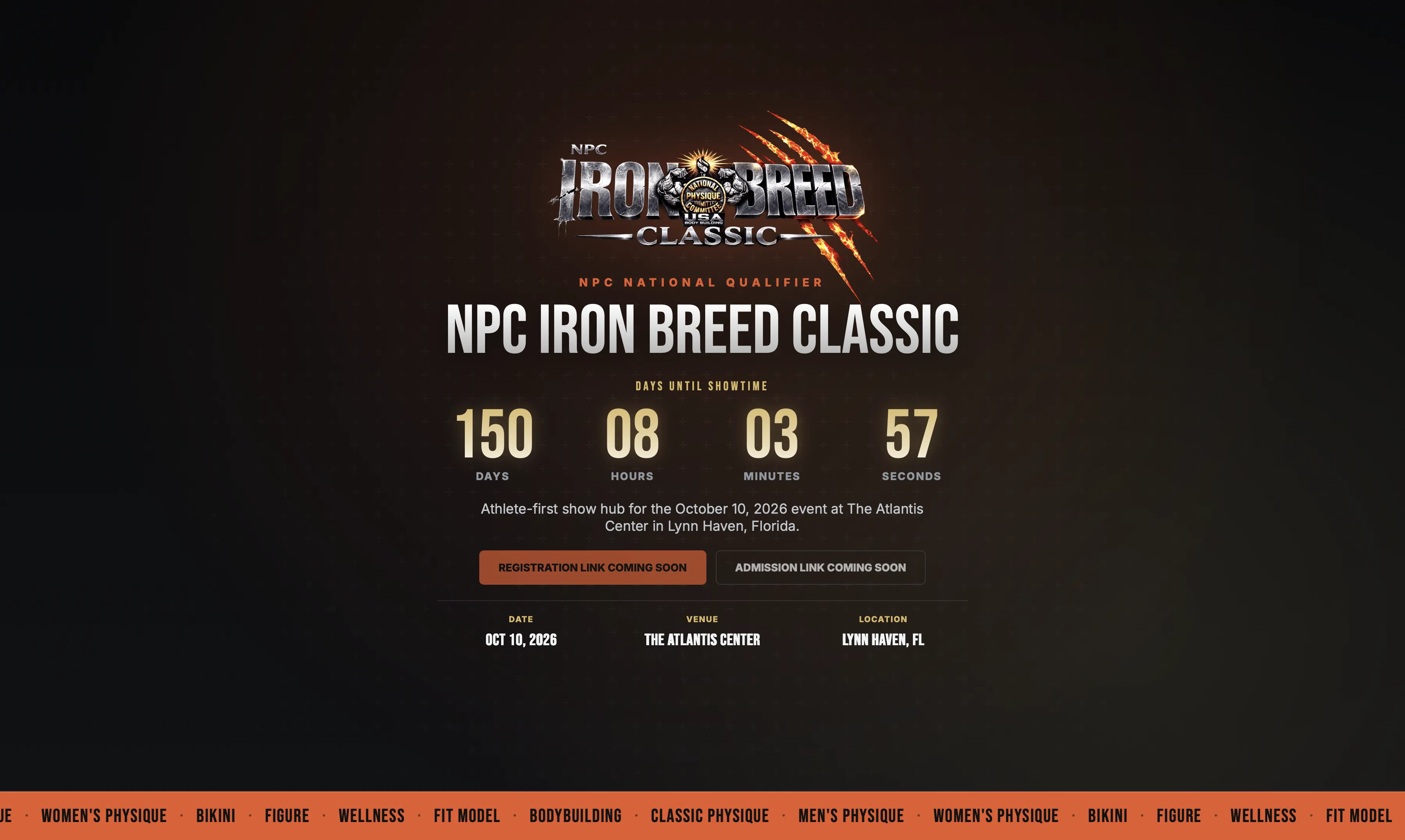 Iron Breed Classic homepage screenshot